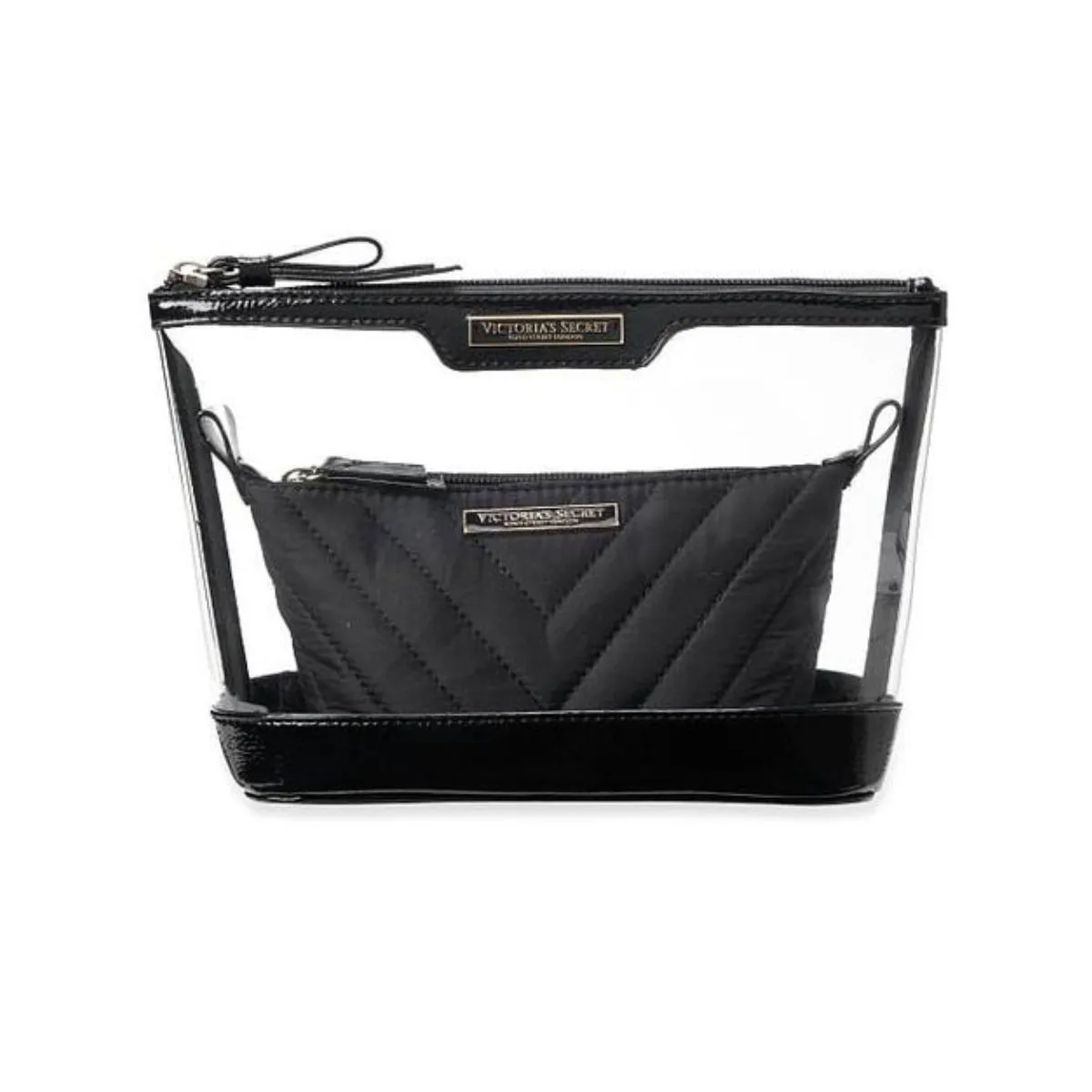 Cosmetiquera 2 en 1 negra