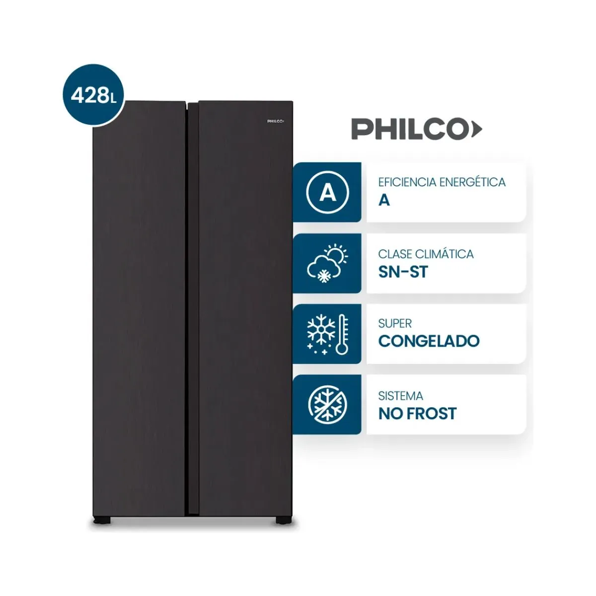 Heladera Side By Side No frost 428L (12 dias habiles)