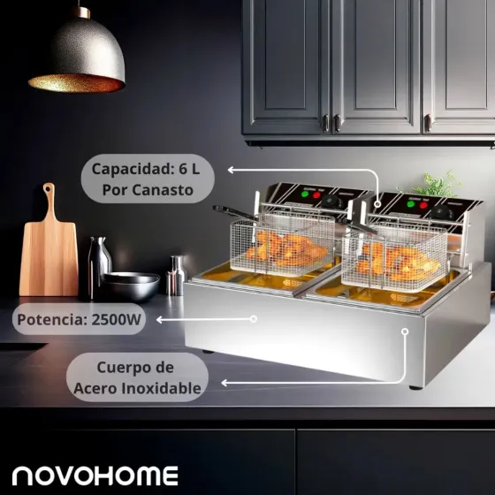 Freidora Electrica 12L Doble (8 dias habiles)