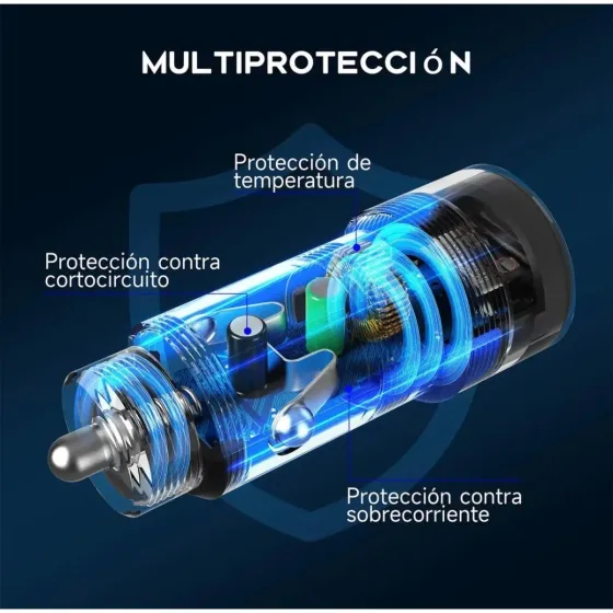 Cargador Completo Auto Tipo C 18W