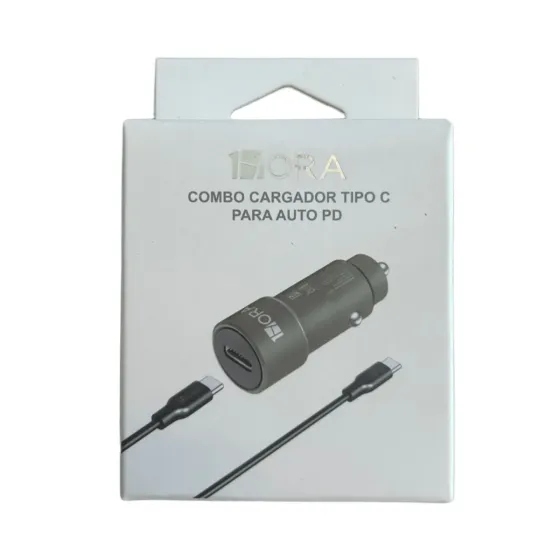 Cargador Completo Auto Tipo C 20w