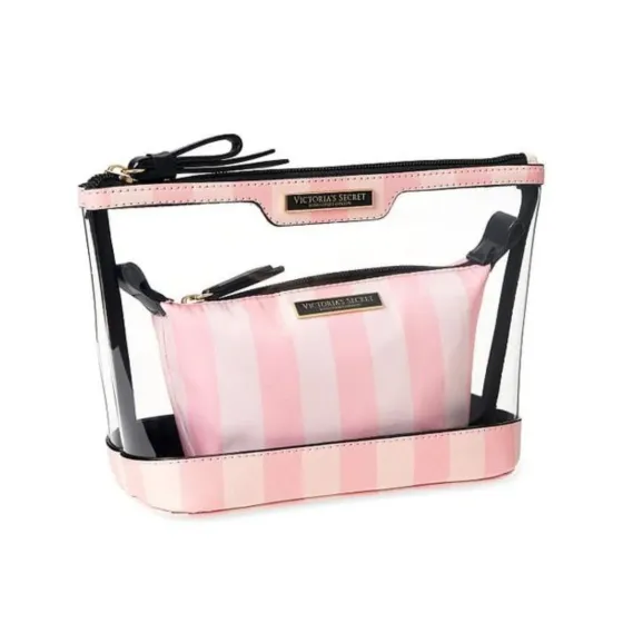 Cosmetiquera 2 en 1 rosa