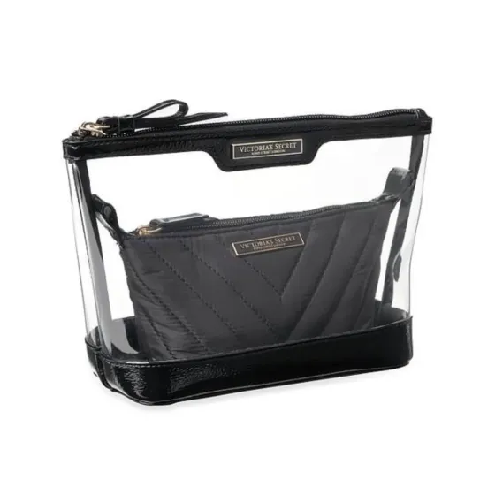 Cosmetiquera 2 en 1 negra