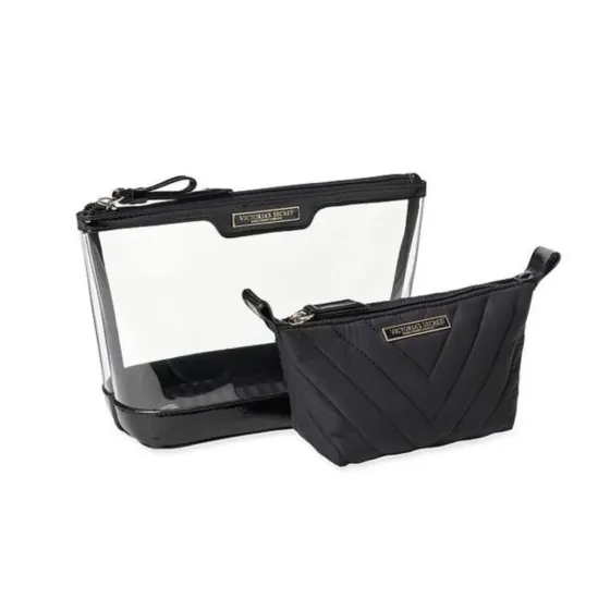 Cosmetiquera 2 en 1 negra