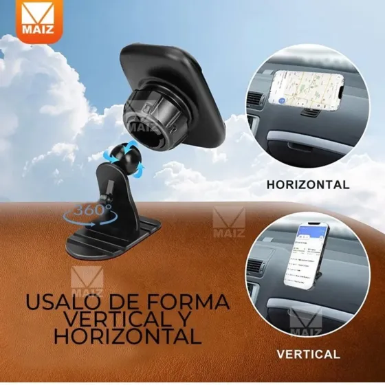 Soporte Auto 2 en 1 con Iman