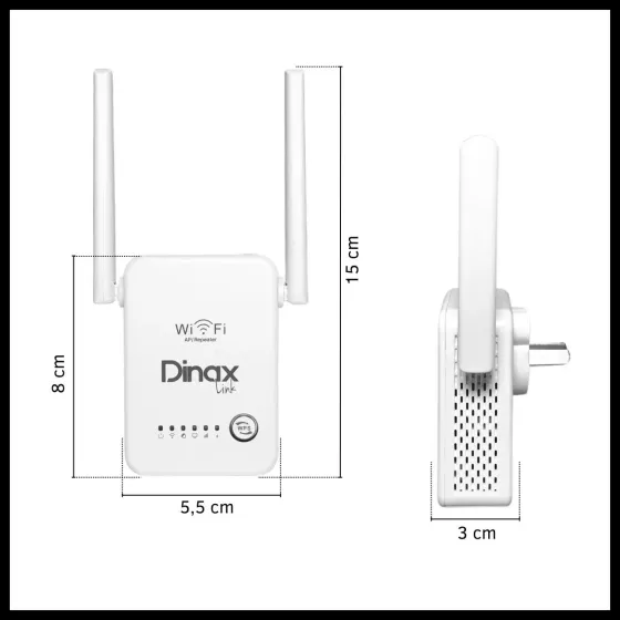 Repetidor WIFI 2 Antenas Dinax