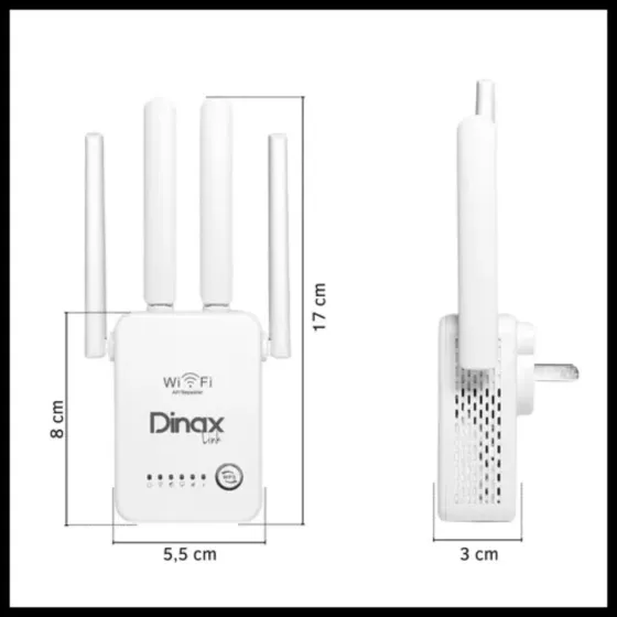 Repetidor WIFI 4 Antenas Mini router Dinax