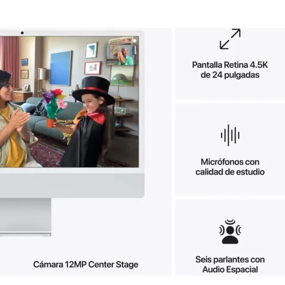 Imac M4 24" 10CPU 4K Retina 16/512gb (8 dias habiles)