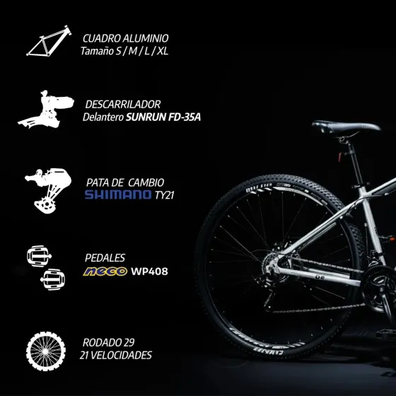 Bicicleta MTB Q6 Rod 29 21v (8 dias habiles)