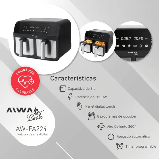 Freidora de Aire Doble (8 dias habiles)