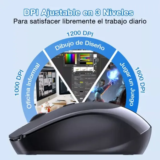 Mouse Inalambrico Negro