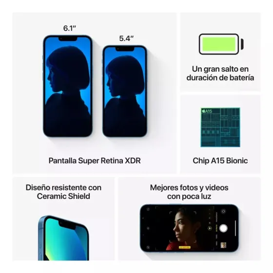 Iphone 13 usado 128gb 88% Grado 1