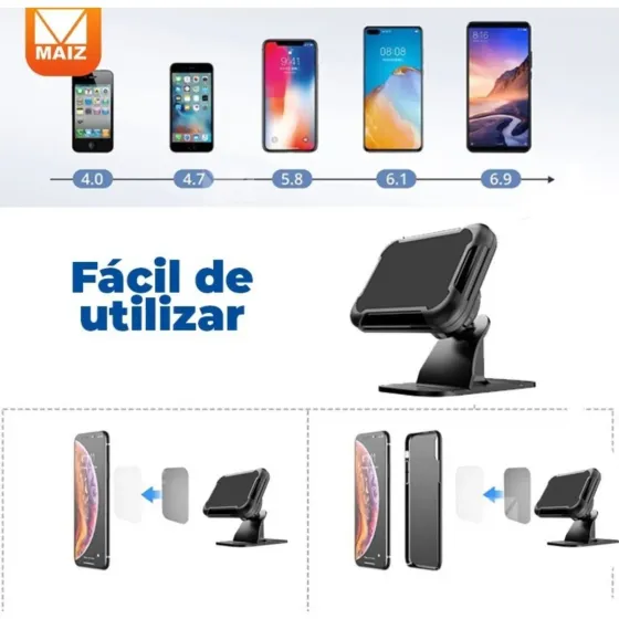 Soporte Auto 2 en 1 con Iman