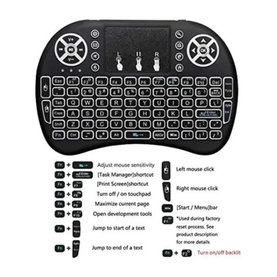 Mini Teclado Control Universal Tactil