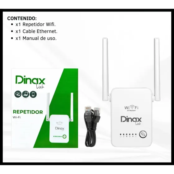 Repetidor WIFI 2 Antenas Dinax