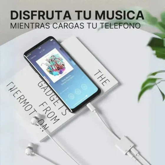 Adaptador Tipo C con 2 entradas Jack y Tipo C