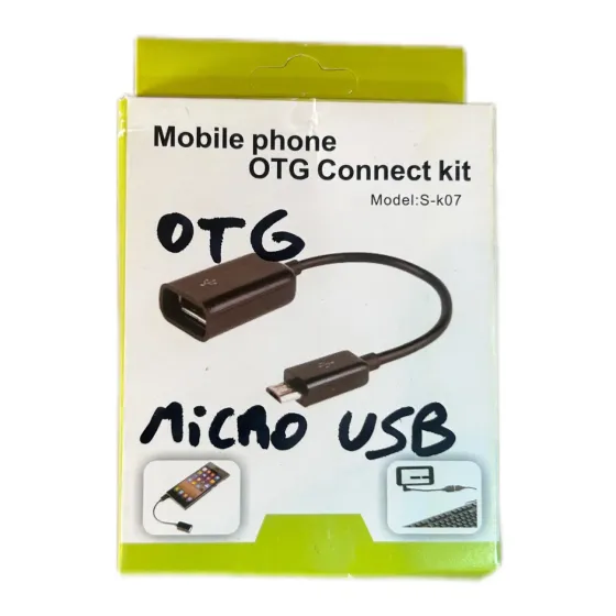 Ver más sobre Cargador y Cable Adaptador OTG a Micro USB o V8, Argentina