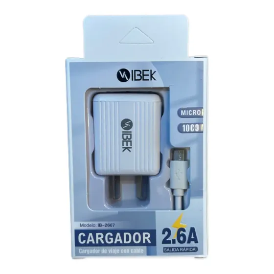Ver más sobre Cargador y Cable Cargador Completo 2.6A USB A a Micro USB o V8, Argentina