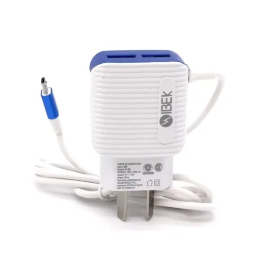 Ver más sobre Cargador y Cable Cargador Completo 3.8A Micro USB o V8 2 Puertos USB A, Argentina