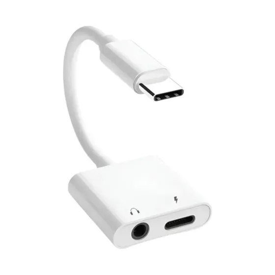 Ver más sobre Cargador y Cable Adaptador Tipo C con 2 entradas Jack y Tipo C, Argentina