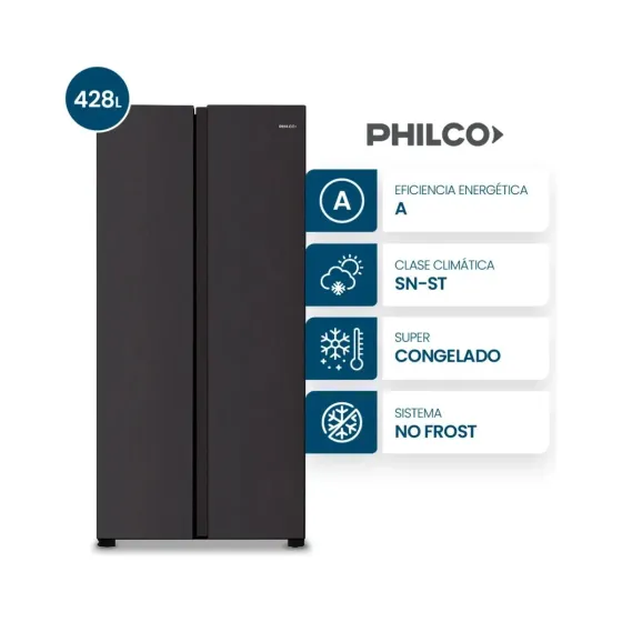 Ver más sobre Heladera / Freezer Heladera Side By Side No frost 428L (12 dias habiles), Argentina