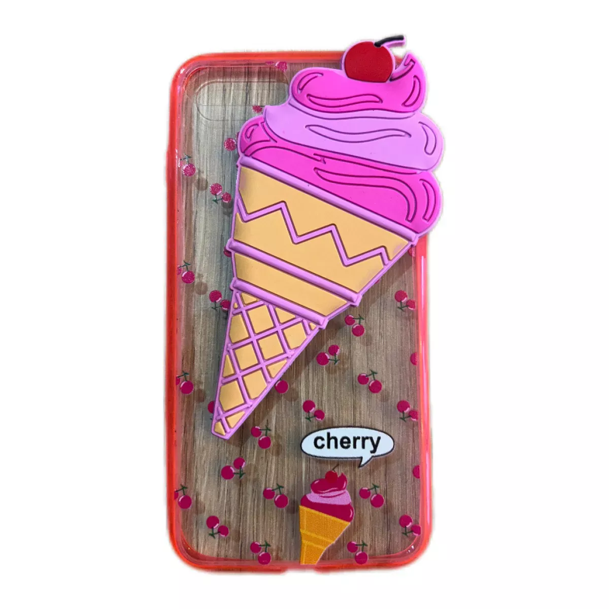 Funda Iphone 7-8 Plus Cono Helado Transparente