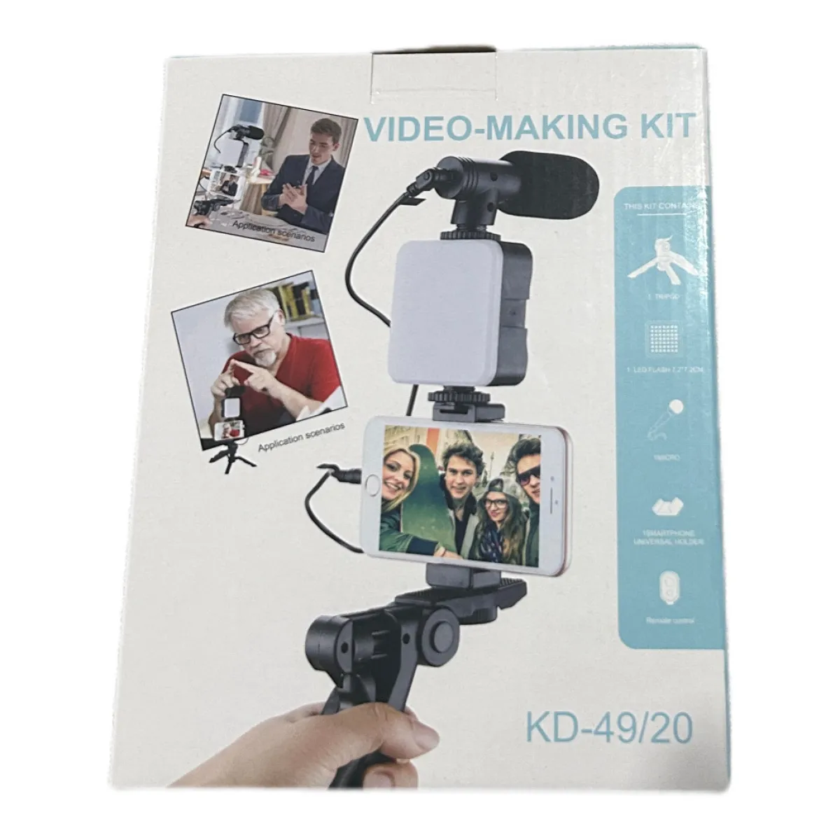 Kit para videos Tripode, Luz y Microfono