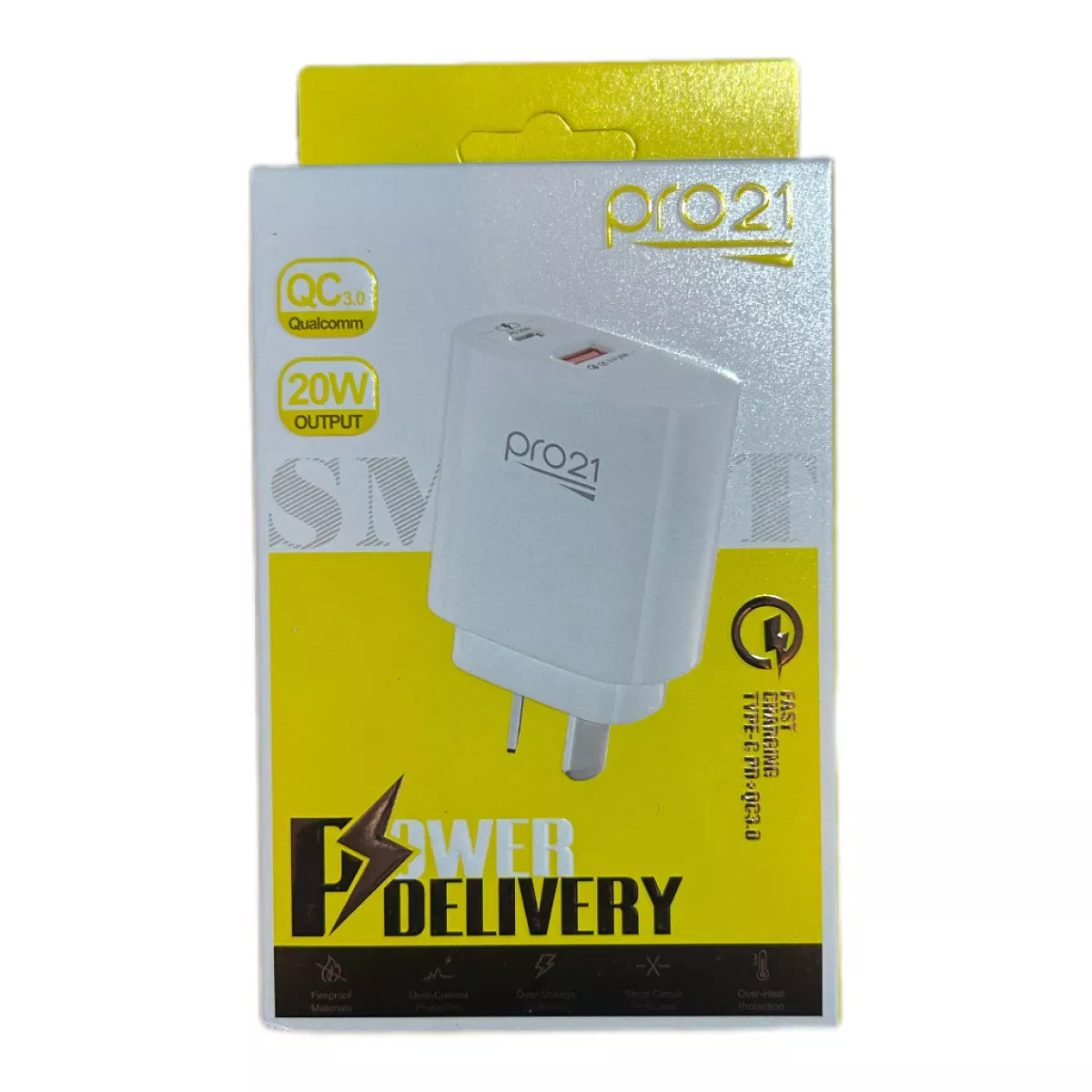 Cargador 20W 2 Puertos USB A y Tipo C