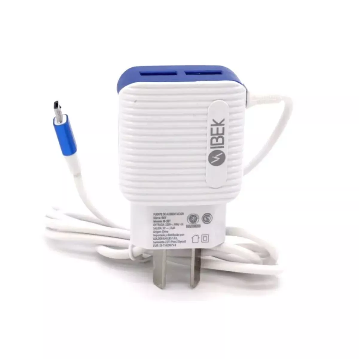 Cargador Completo 3.8A Micro USB o V8 2 Puertos USB A