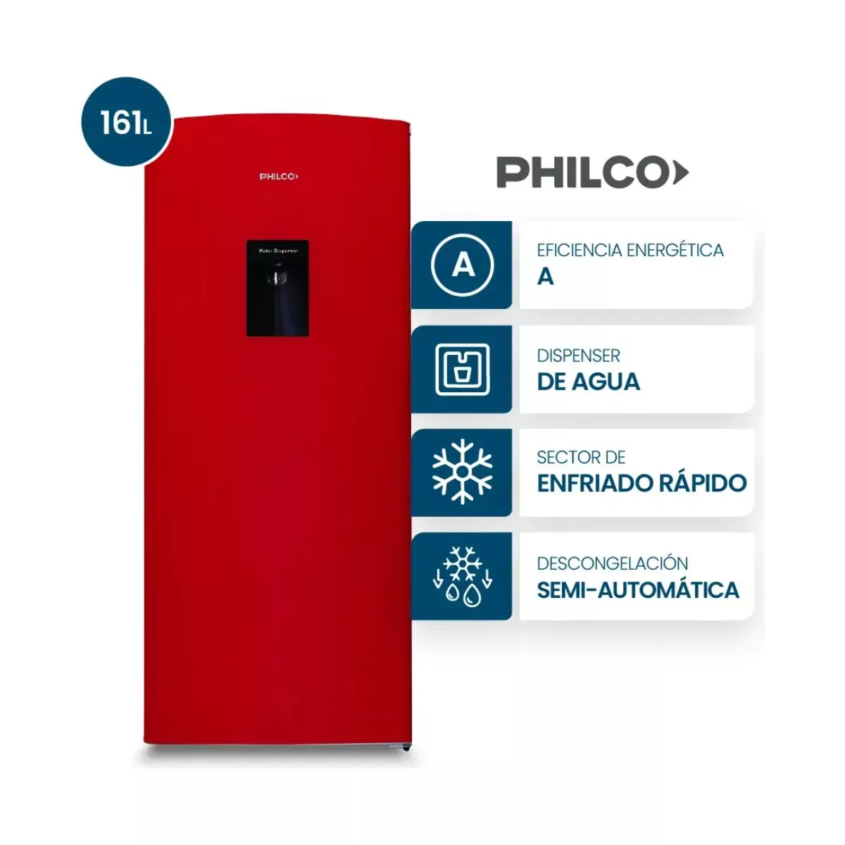 Heladera Ciclica con Dispenser 161L